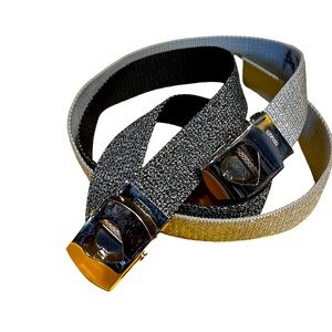 28inch black and silver sparkle adjustable belts for kids used set of 2